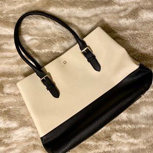 Kate Spade Cream and Black Tote Bag